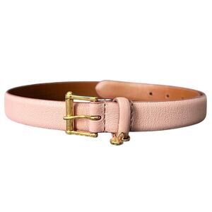 Lauren Ralph Lauren women’s pink belt SM gold hardware pastel girly 28.5-32.5